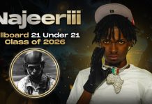 Jamaican Rising Star Najeeri Named on Billboard’s 21 Under 21 Class of 2026