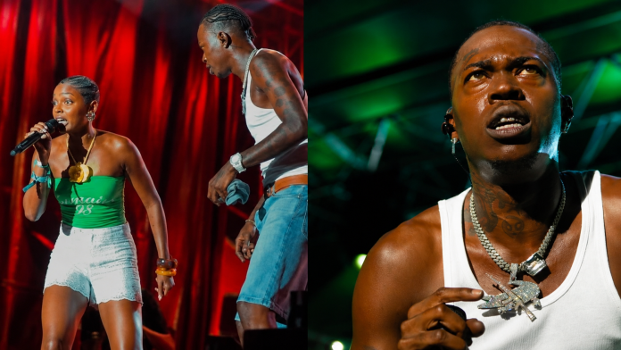 Skillibeng and fan performing TIP
